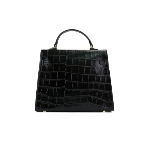 Poseta Piele Thea Croco Mini - NEGRU - Img 3
