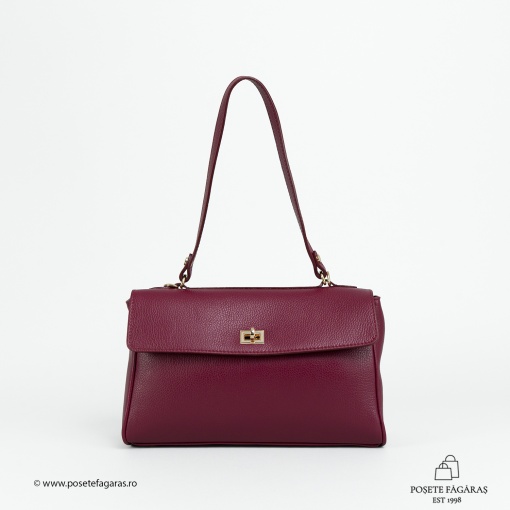 Poseta Piele Victoria - BORDO - Img 2