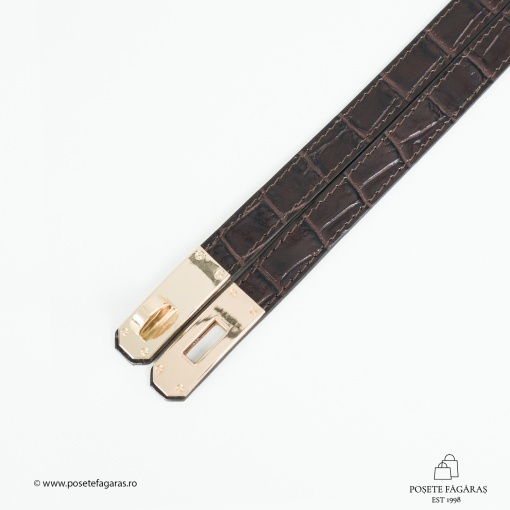 Curea Piele Croco - MARO INCHIS - Img 3