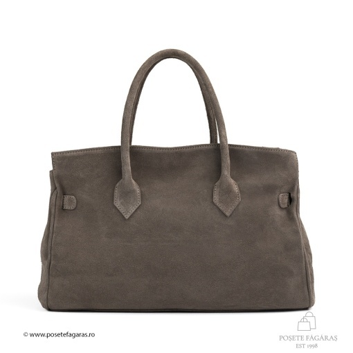 Poseta Celina - Piele Intoarsa TAUPE - Img 3