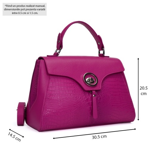 Poseta Piele Antonina - FUCSIA - Img 4