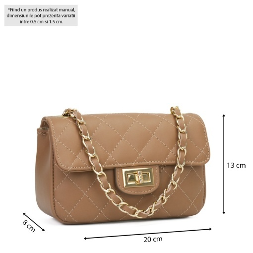 Poseta Piele Baby Ruby - CREM-INCHIS - Img 5