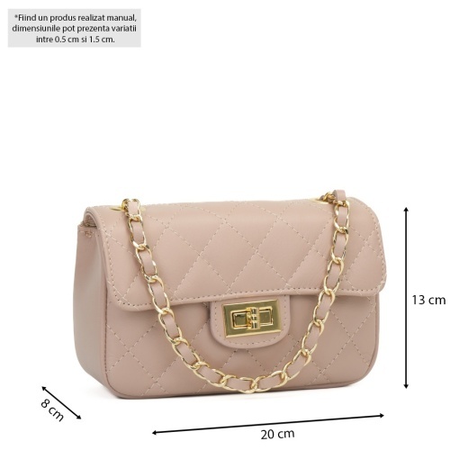 Poseta Piele Baby Ruby - ROZ-PUDRA - Img 5