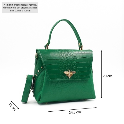 Poseta Piele Eveline - VERDE - Img 5