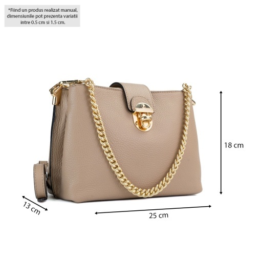 Poseta Piele Mini Noelle - CREM - Img 5