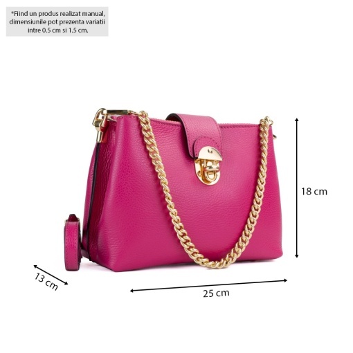 Poseta Piele Mini Noelle - FUCSIA - Img 5