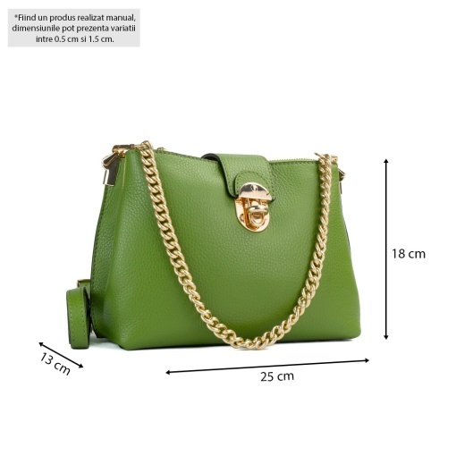 Poseta Piele Mini Noelle - LIME - Img 5