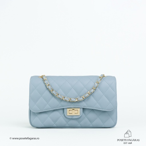 Poseta Piele Mini Ruby - BLEU - Img 2