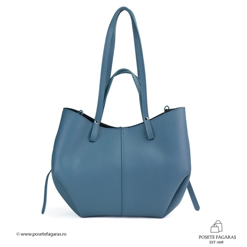 Poseta Piele Mirai - ALBASTRU-DESCHIS - Img 3
