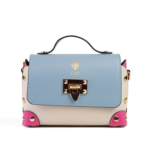 Poseta Piele Natalia - BLEU-FUCSIA - Img 2