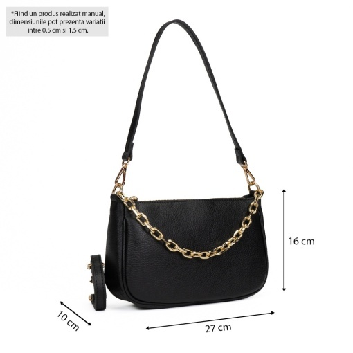 Poseta Piele Thalia - NEGRU - Img 5