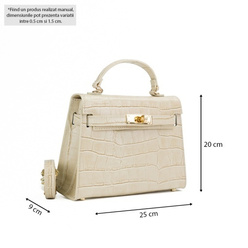 Poseta Piele Thea Croco - BEJ - Img 5