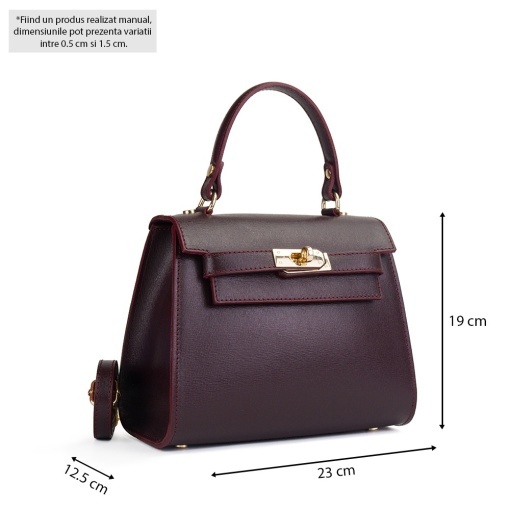 Poseta Piele Thea Safiano - BORDO - Img 5