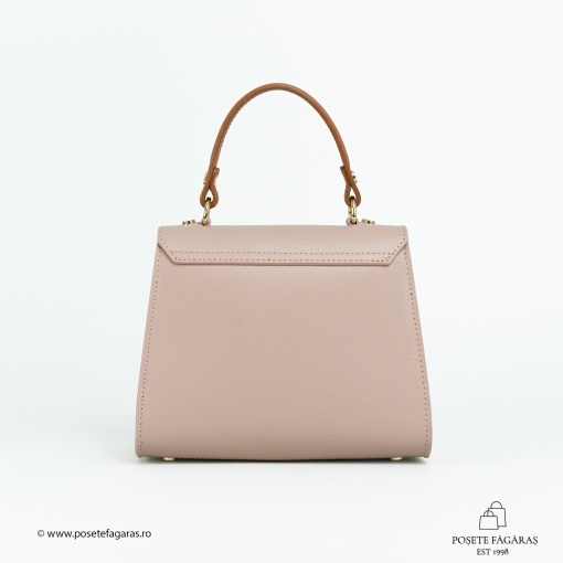 Poseta Piele Thea Safiano - ROZ PUDRA - CONIAC - Img 3