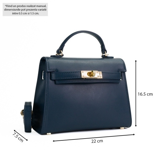Poseta Piele Thea Slim Mini - BLEUMARIN - Img 5