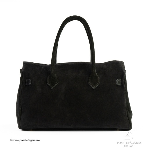 Poseta Celina - Piele Intoarsa NEGRU - Img 3