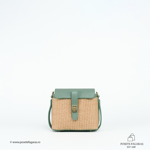 Poseta Linda - Piele &amp; Rafie - MENTA - Img 2