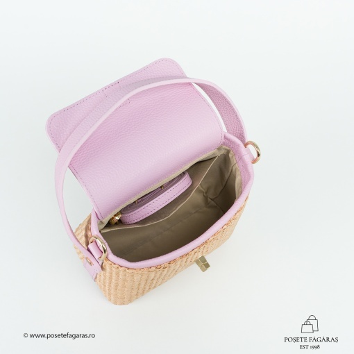 Poseta Linda - Piele &amp; Rafie - ROZ-CANDY - Img 4