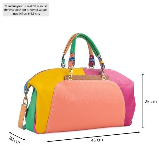 Poseta Piele Catinca - MULTICOLOR 10 - Img 5