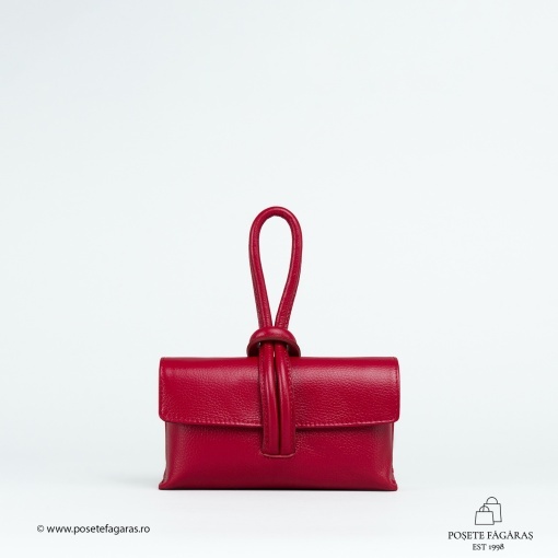 Poseta Piele Ecaterina - ROSU-INCHIS - Img 2