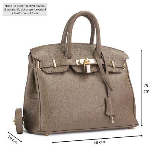 Poseta Piele Edith - TAUPE - Img 5