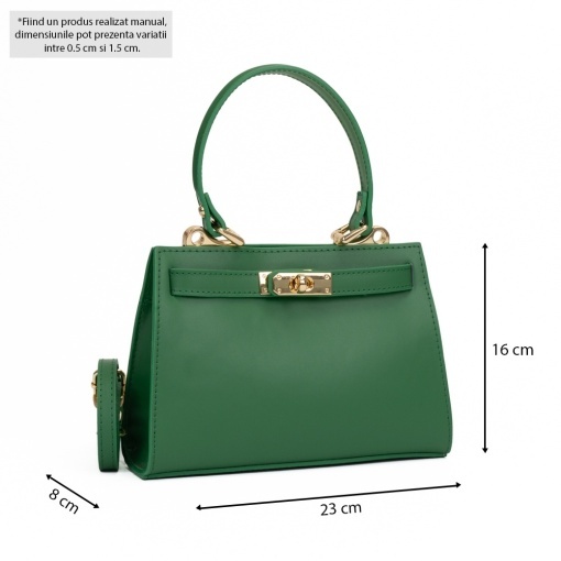 Poseta Piele Gloria - VERDE - Img 5