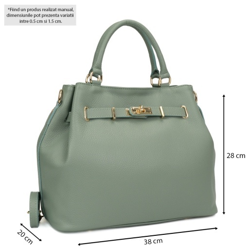 Poseta Piele Ingrid - MENTA - Img 5