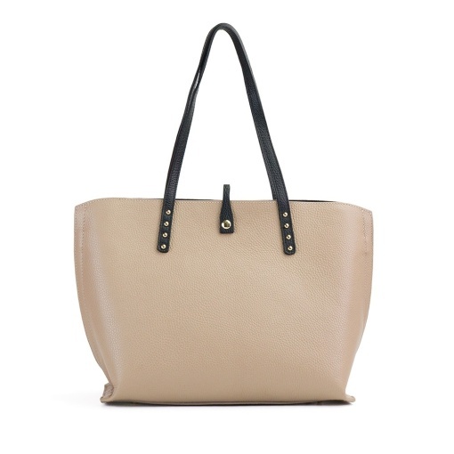Poseta Piele Isabelle - CREM-NEGRU - Img 3