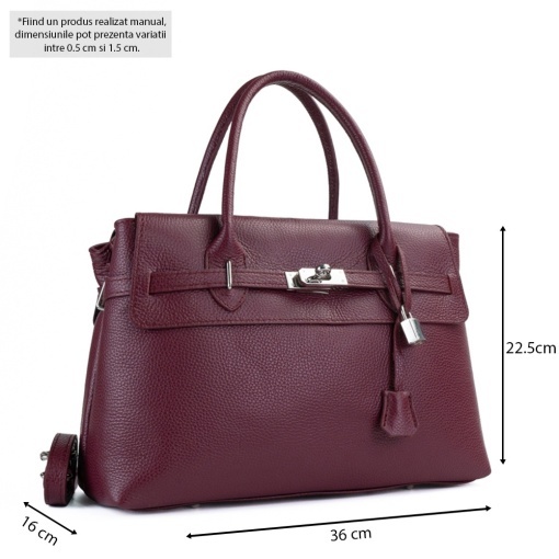 Poseta Piele Lelia - BORDO - Img 5