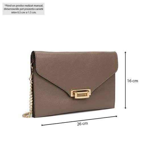 Poseta Piele Mara - TAUPE - Img 5