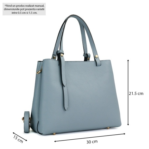 Poseta Piele Martine - BLEU - Img 5