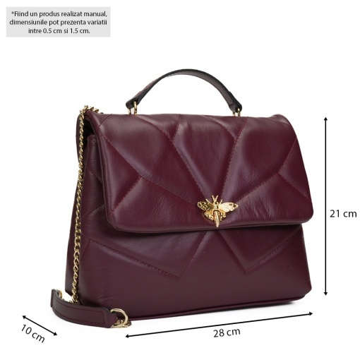 Poseta Piele Marva - BORDO - Img 5