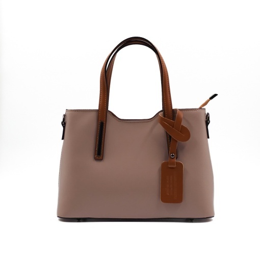 Poseta Piele Mini Michelle - ROZ-PUDRA - Img 2