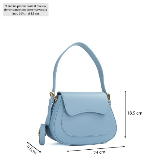 Poseta Piele Mini Pauline - BLEU - Img 5