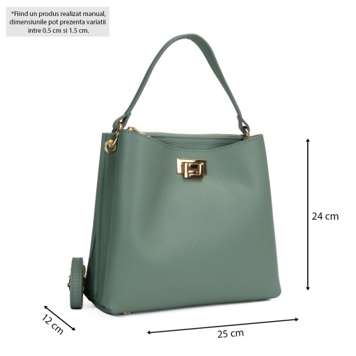 Poseta Piele Mini Stephanie - MENTA - Img 5