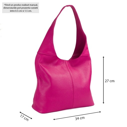 Poseta Piele Nicola - FUCSIA - Img 5