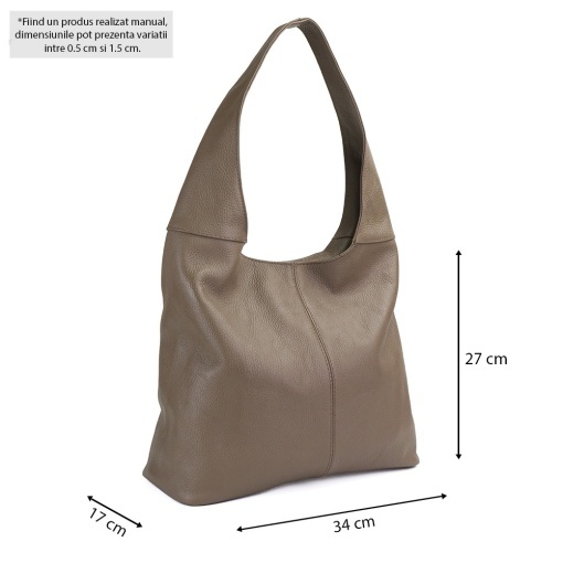 Poseta Piele Nicola - TAUPE - Img 5