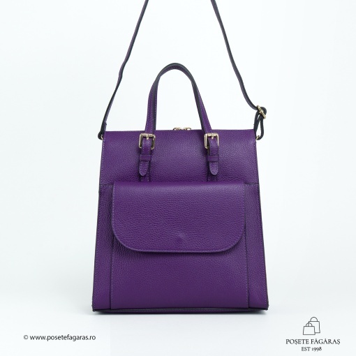 Rucsac Piele Alessa - MOV - Img 2
