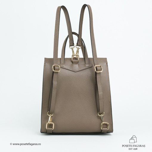 Rucsac Piele Alessa - TAUPE - Img 3