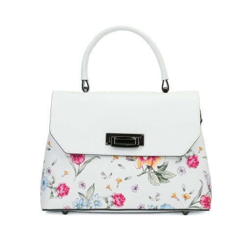 Poseta Piele Alana - FLORAL-ALB - Img 2