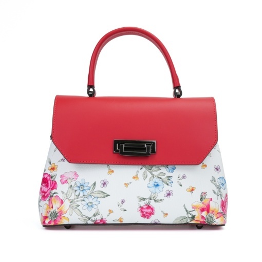 Poseta Piele Alana - FLORAL-ROSU - Img 2