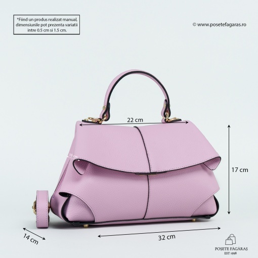 Poseta Piele Amelie - ROZ-CANDY - Img 5