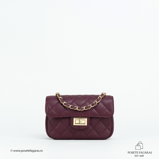 Poseta Piele Baby Ruby - BORDO - Img 2