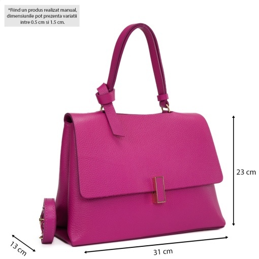 Poseta Piele Deanna - FUCSIA - Img 4