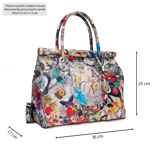 Poseta Piele Jennifer - MULTICOLOR 1 - Img 5
