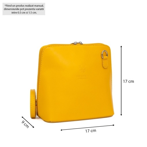 Poseta Piele Katy - GALBEN - Img 5