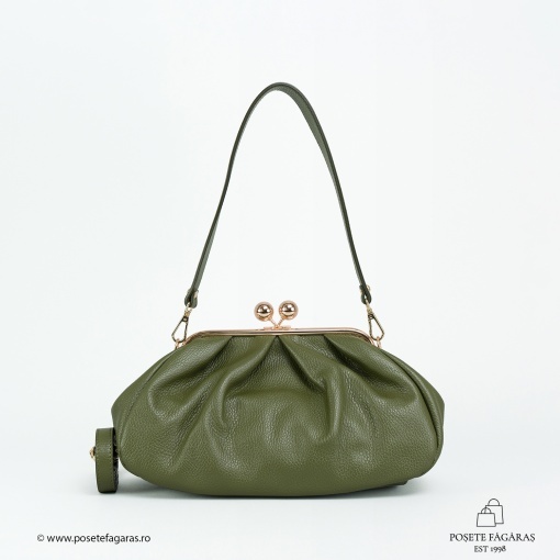 Poseta Piele Lilith - KAKI - Img 2