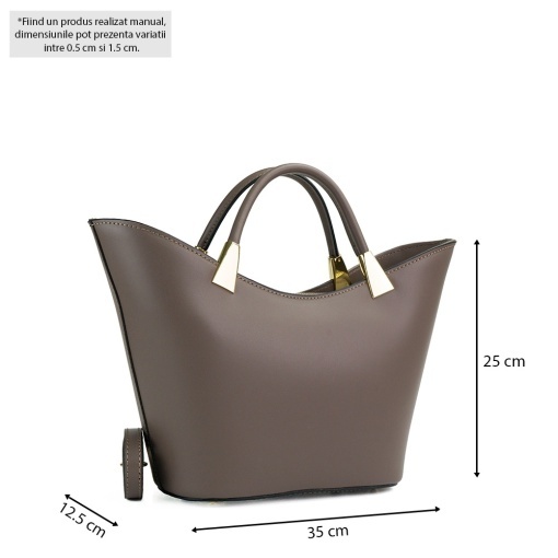 Poseta Piele Maia - TAUPE - Img 5