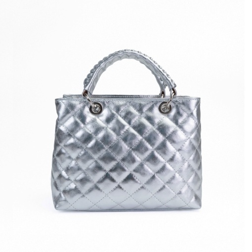 Poseta Piele Mini Georgie - ARGINTIU - Img 3