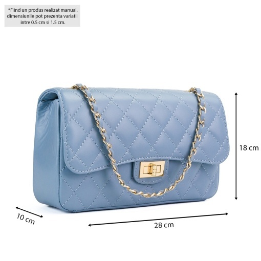 Poseta Piele Mini Ruby - BLEU - Img 5